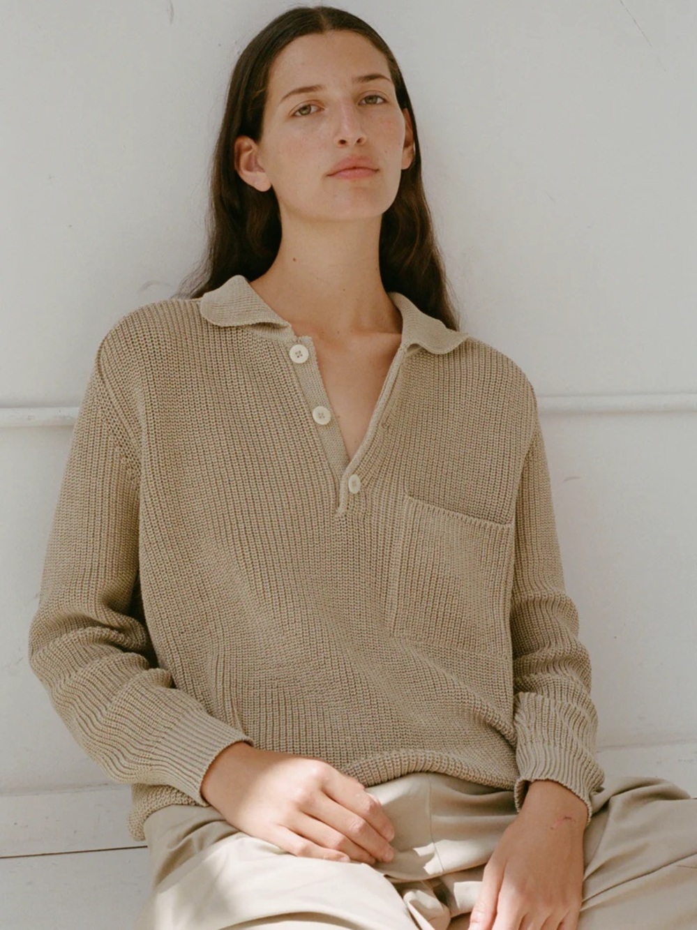Shaina Mote SAATCHI SWEATER IN GREIGE - M